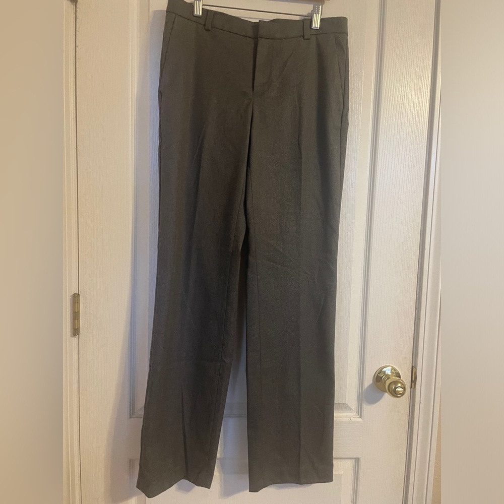 NWT Banana Republic Women's Gray Trousers Dress Pants 6 Long Tall Career Basic